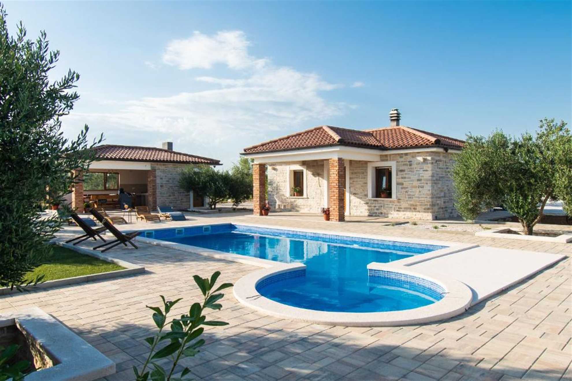 Image of NEW luxury stone villa Lunis with pool